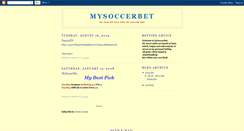 Desktop Screenshot of mysoccerbet.blogspot.com