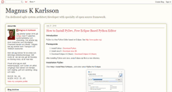 Desktop Screenshot of magnus-k-karlsson.blogspot.com