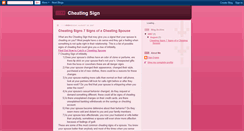 Desktop Screenshot of cheatingsignspouse.blogspot.com