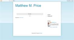 Desktop Screenshot of matthewmprice.blogspot.com