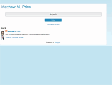 Tablet Screenshot of matthewmprice.blogspot.com