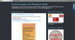 Desktop Screenshot of communicationandresearchskills.blogspot.com