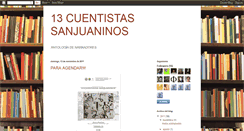 Desktop Screenshot of antologiadenarradoressanjuaninos.blogspot.com