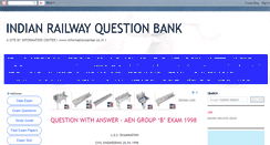 Desktop Screenshot of indianrailwayquestionbank.blogspot.com