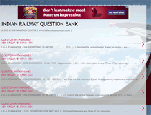 Tablet Screenshot of indianrailwayquestionbank.blogspot.com