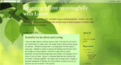 Desktop Screenshot of livingmeaningfullywithlupus.blogspot.com