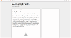 Desktop Screenshot of makeupbylysette.blogspot.com