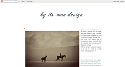 Desktop Screenshot of byitsowndesign.blogspot.com