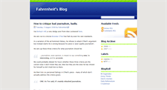 Desktop Screenshot of fahrenheitblog.blogspot.com