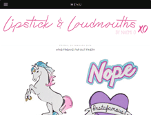 Tablet Screenshot of lipstickandloudmouths.blogspot.com