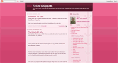 Desktop Screenshot of felinesnippets.blogspot.com