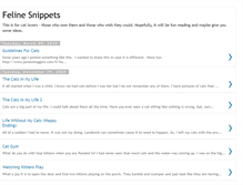 Tablet Screenshot of felinesnippets.blogspot.com