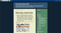 Desktop Screenshot of informazionelibera2009.blogspot.com