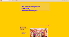 Desktop Screenshot of bangalorekaraga.blogspot.com