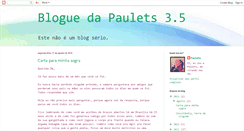 Desktop Screenshot of blogdapaulets.blogspot.com