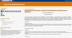 Desktop Screenshot of lasvocesdelasletras.blogspot.com