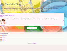 Tablet Screenshot of mychemistrydiary.blogspot.com