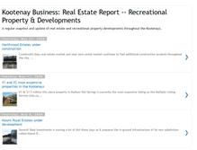 Tablet Screenshot of kootenayrecreationalproperty.blogspot.com