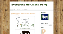 Desktop Screenshot of everythinghorseandpony.blogspot.com