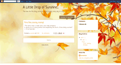 Desktop Screenshot of alittledropofsunshine.blogspot.com