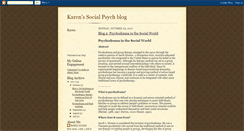 Desktop Screenshot of karensocialpsych.blogspot.com