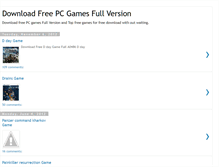 Tablet Screenshot of pc-gamesdownloadfree.blogspot.com