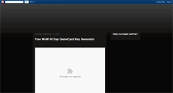 Desktop Screenshot of freewowgamecardkeygen.blogspot.com