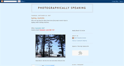 Desktop Screenshot of photographically-speaking.blogspot.com