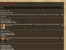 Tablet Screenshot of nativereadermn.blogspot.com