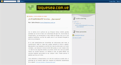 Desktop Screenshot of loqueseacomve.blogspot.com