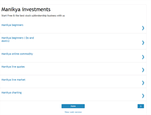 Tablet Screenshot of manikyainvestments.blogspot.com