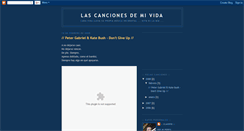 Desktop Screenshot of lascancionesdemivida.blogspot.com