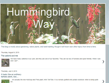 Tablet Screenshot of hummingbirdway.blogspot.com