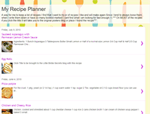 Tablet Screenshot of myrecipeplanner.blogspot.com