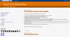 Desktop Screenshot of ciscocertstudyblog.blogspot.com