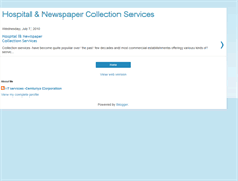 Tablet Screenshot of hospitalnewspapercollectionservices.blogspot.com