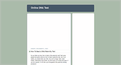 Desktop Screenshot of online-dna-test.blogspot.com