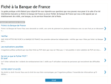 Tablet Screenshot of fiche-banque-de-france.blogspot.com