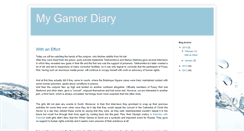 Desktop Screenshot of mygamerdiary.blogspot.com