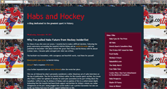 Desktop Screenshot of habsandhockey.blogspot.com