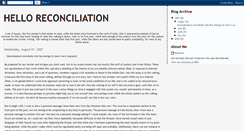Desktop Screenshot of helloreconciliation.blogspot.com