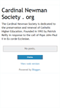Mobile Screenshot of cardinalnewmansociety.blogspot.com