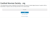 Tablet Screenshot of cardinalnewmansociety.blogspot.com