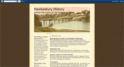 Desktop Screenshot of hawkesburyhistory.blogspot.com