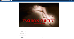 Desktop Screenshot of fashionsuicide101.blogspot.com