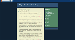 Desktop Screenshot of dispatchesfromtheiceberg.blogspot.com