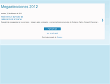 Tablet Screenshot of megaelecciones2012.blogspot.com