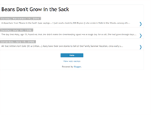 Tablet Screenshot of beansinthesack.blogspot.com