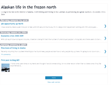 Tablet Screenshot of alaskacoldlife.blogspot.com