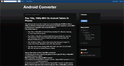 Desktop Screenshot of androidconverter.blogspot.com